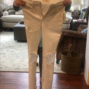 Free People White Jeans